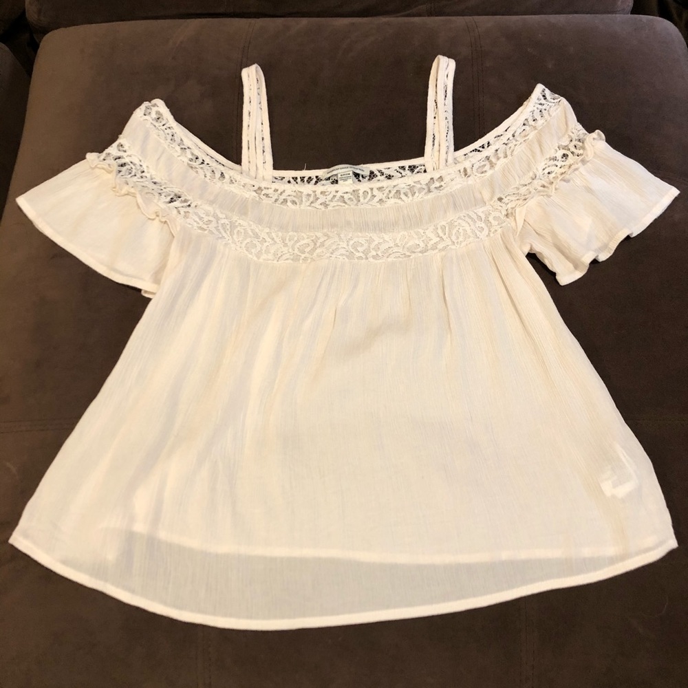 AEO Off the Shoulder Lace Detail Tank Top